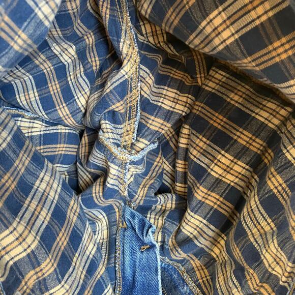 L.L. Bean Womens Vintage 90s Plaid Flannel Lined Jeans High Waisted Tapered Leg - Picture 14 of 16